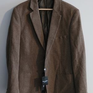 Paul Jones size Large Brown TwillBlazer